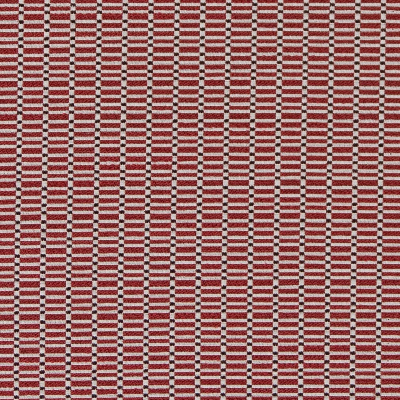 Ruby Stack - Red & Burgundy Small Scale Upholstery Fabric 54 Inches"